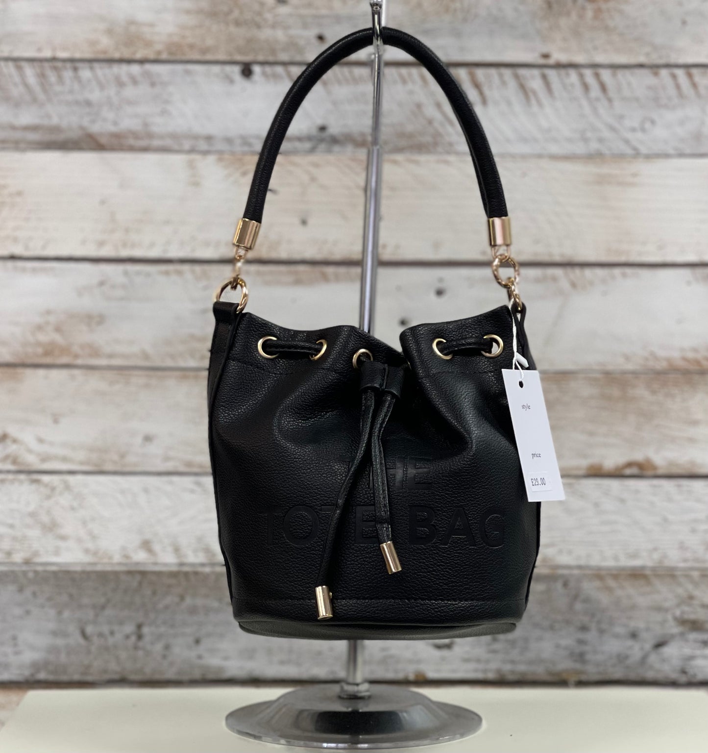 hannah k - Black Tote Bucket Bag