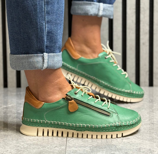 Modella - ‘Josie' Emerald Casual Leather Shoe