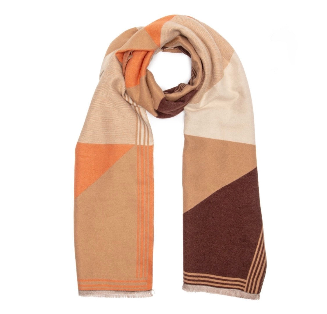 Elie Beaumont - Tan/Orange Geometric (6039)