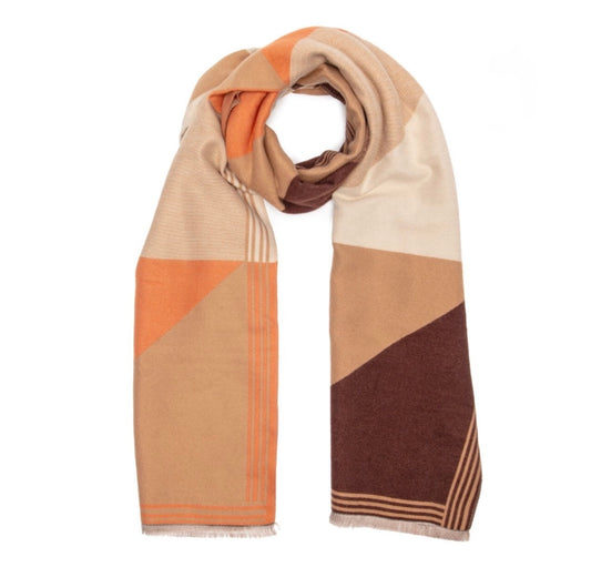 Elie Beaumont - Tan/Orange Geometric (6039)