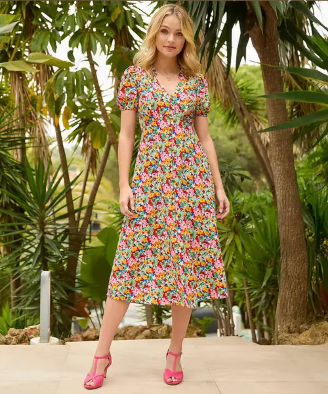 Joe Browns- Floral Fancy Printed Midi Dress