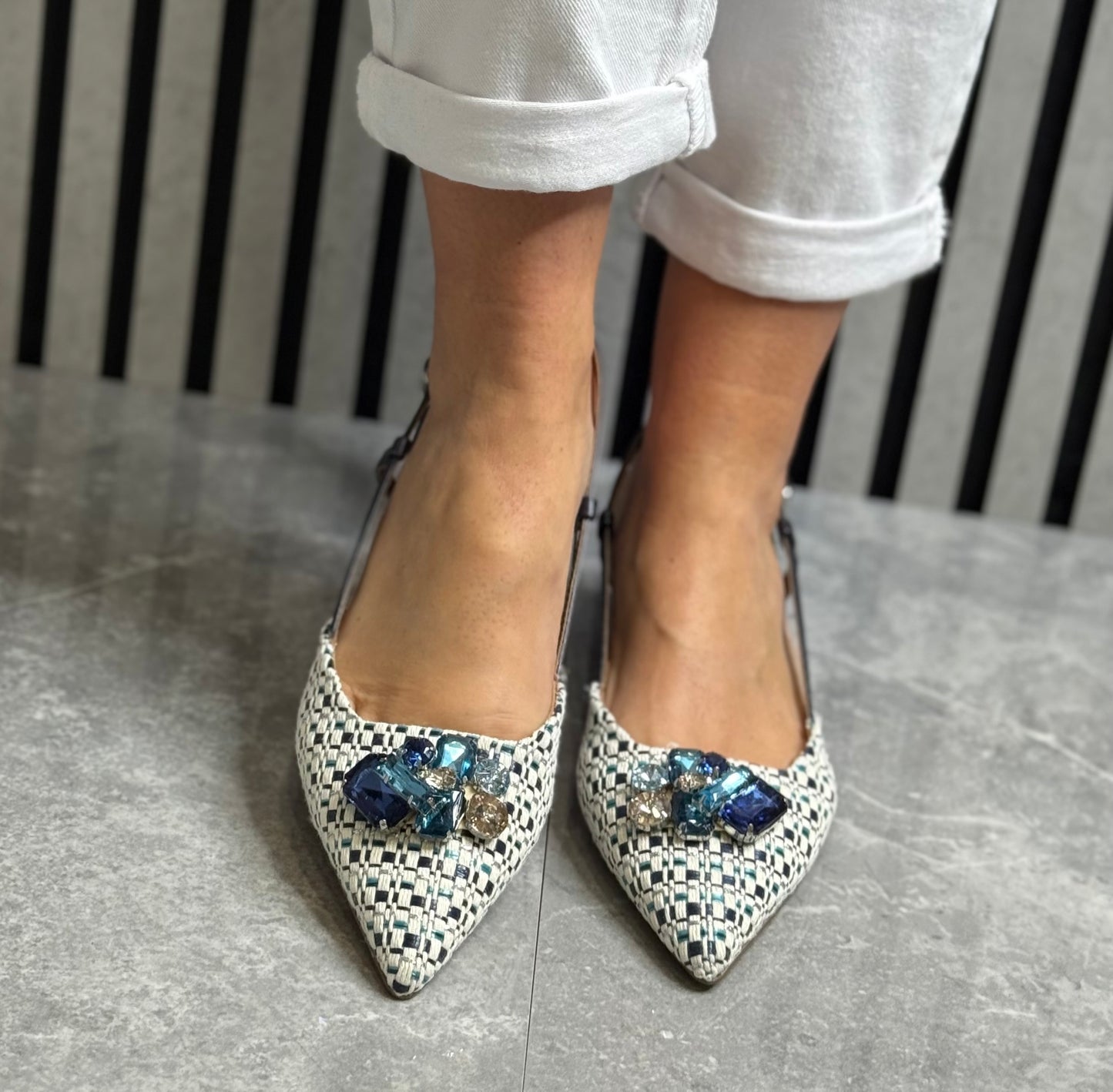 Tamaris - Blue Detailed Slingback