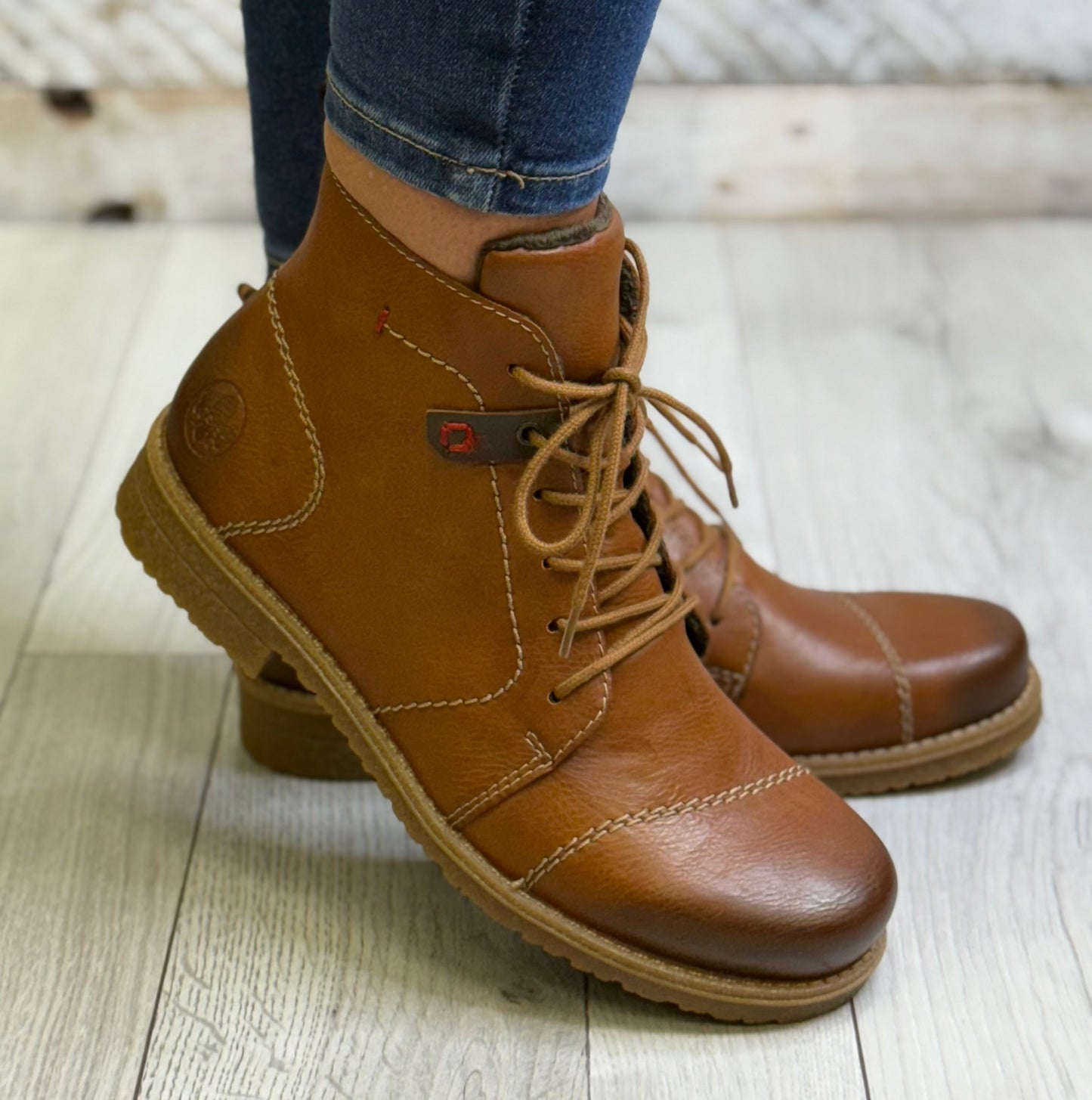 Rieker - Tan Laced Boot