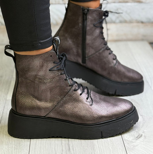 Wonders - A-9350 Bronze Metallic Leather Boot