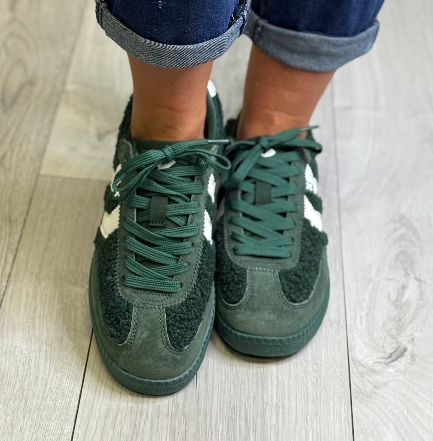 Xti - Dark Green Teddy Trainer (144734)