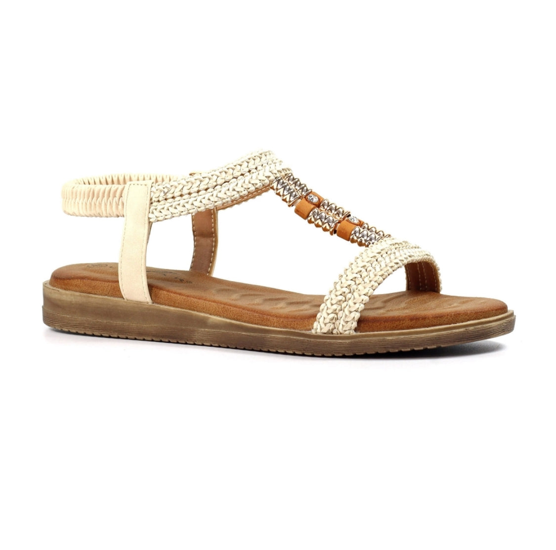 Lunar - 'Portofino' Beige Detail Sandal