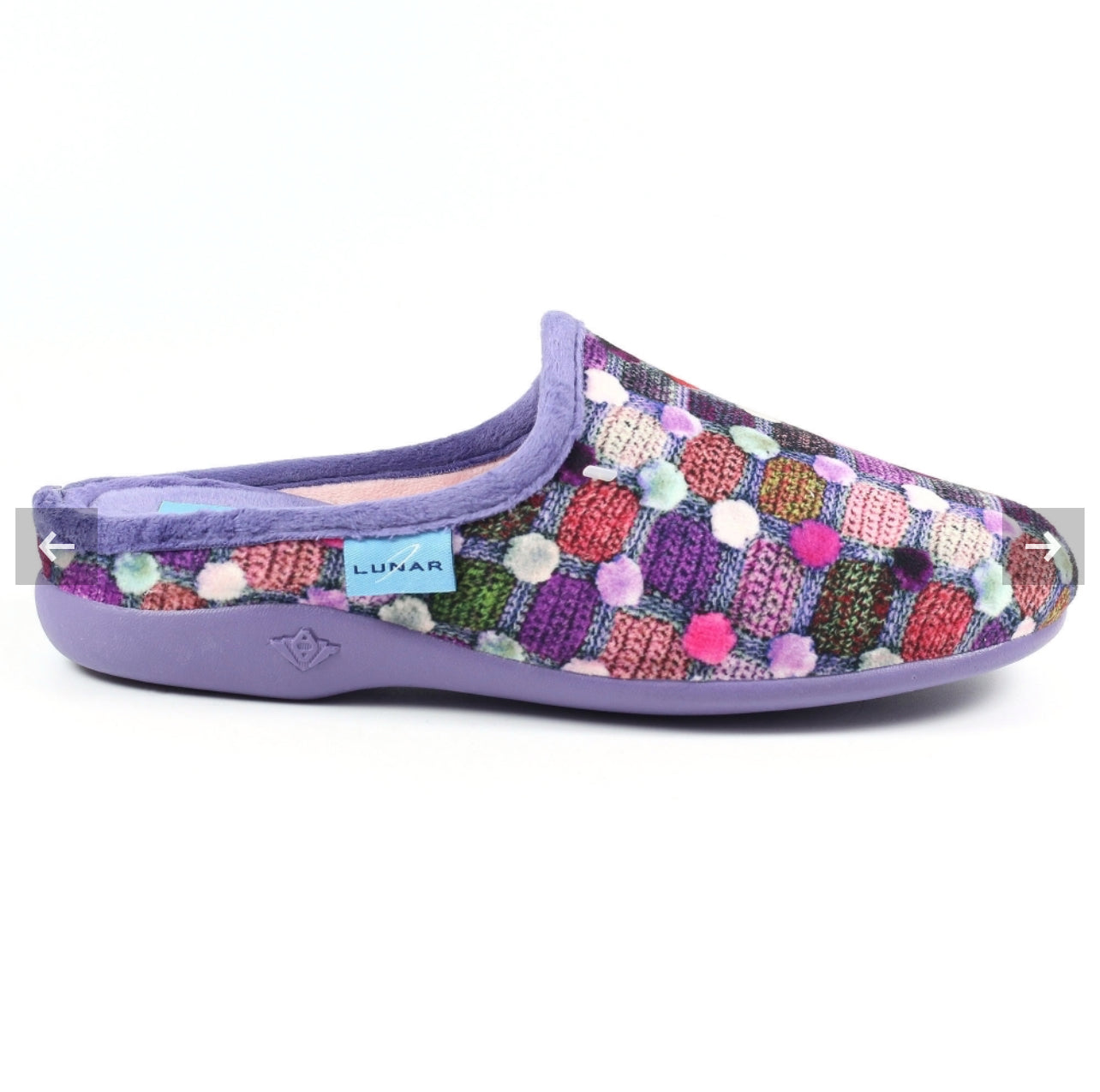 Lunar - 'Crackle' Purple Mule Slipper