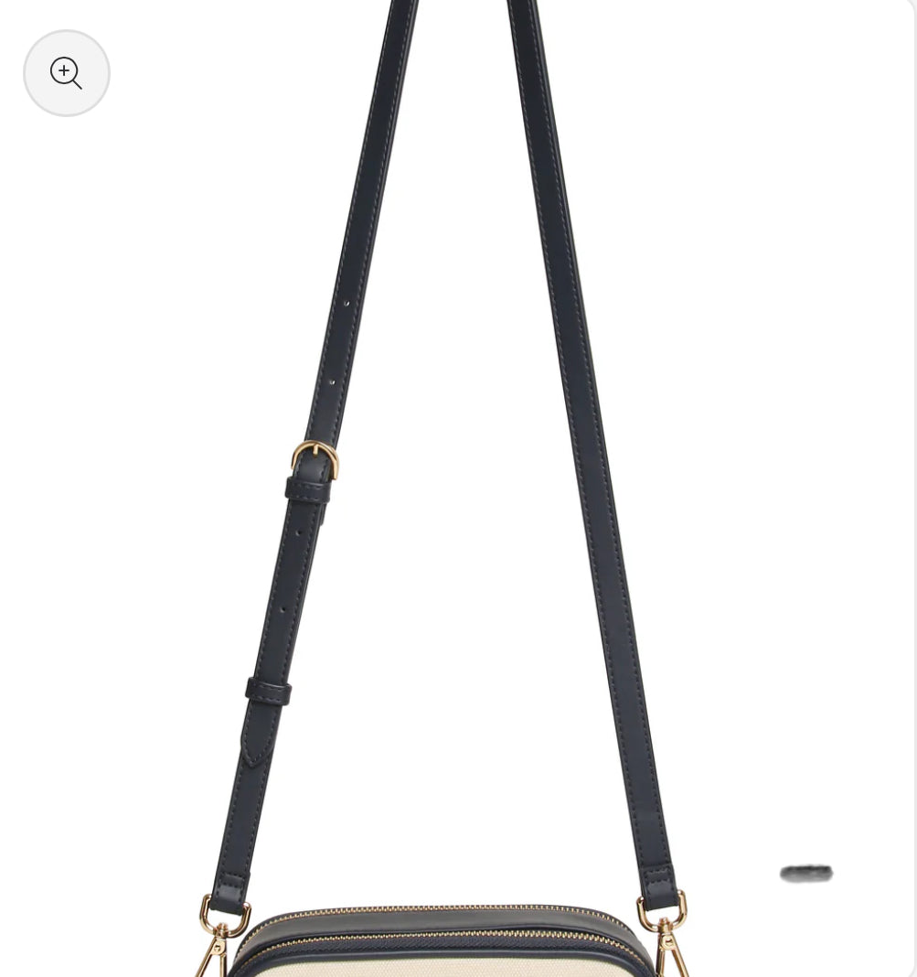Alice Wheeler - Navy Stripe Madrid Camera Crossbody Bag