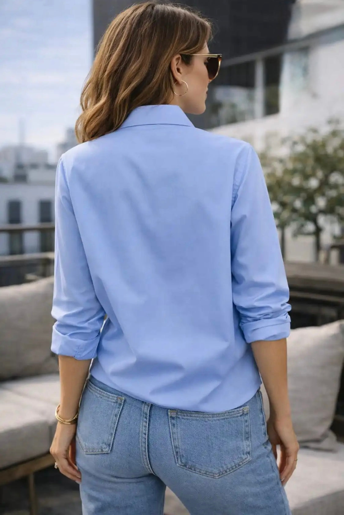 Denim Blue Zip Shirt