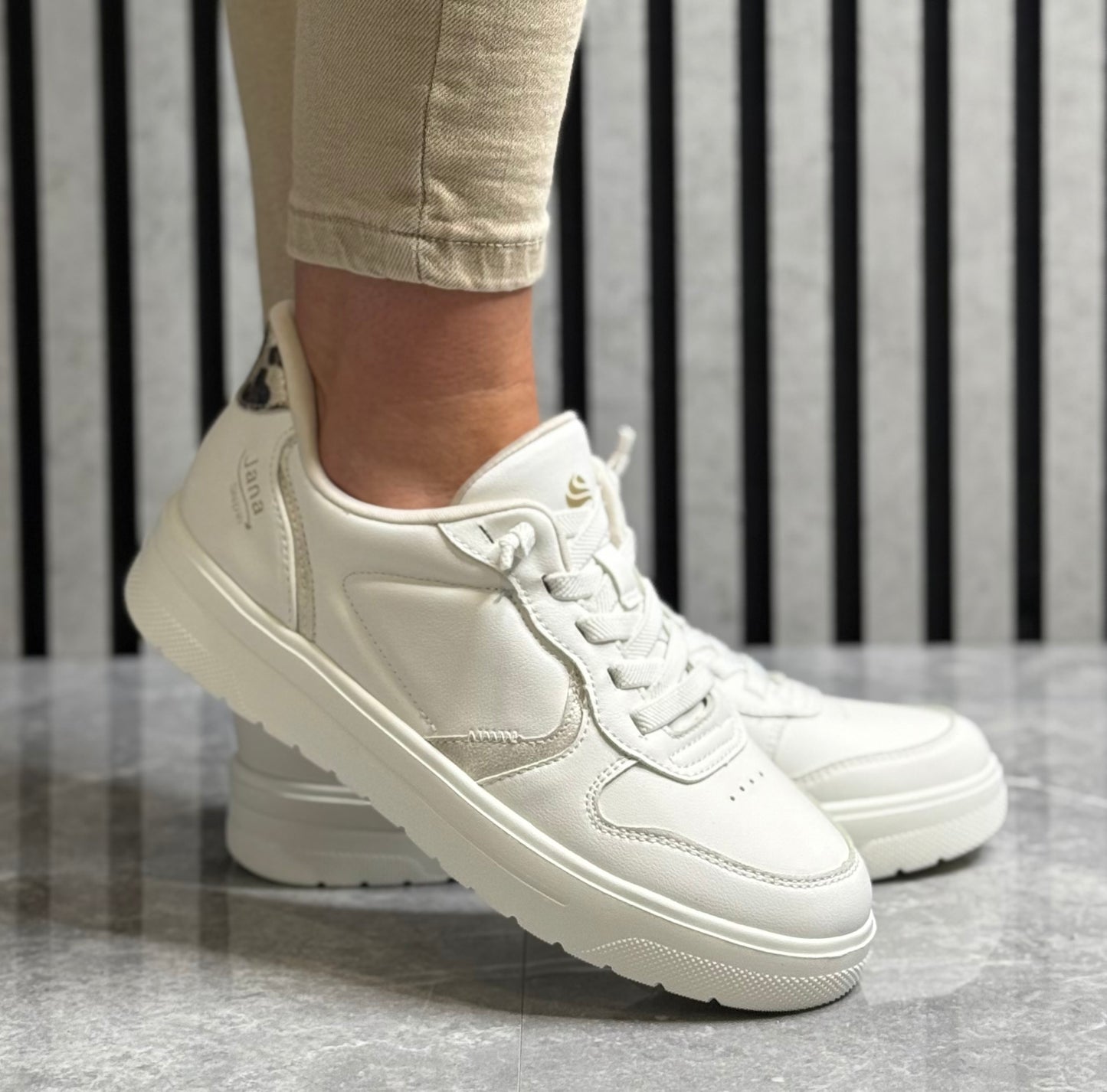 Jana - White Combo 'Step In' Trainer