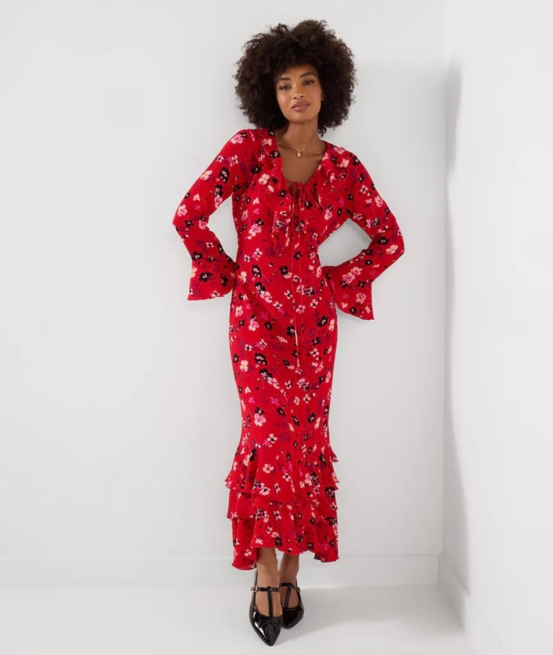 Joe Browns - Pheobe Ruffle Long Sleeve Maxi Dress