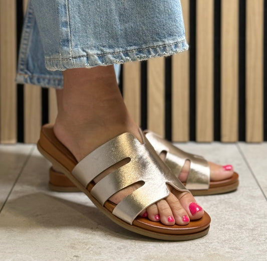 Jana - Champagne Metallic Slider