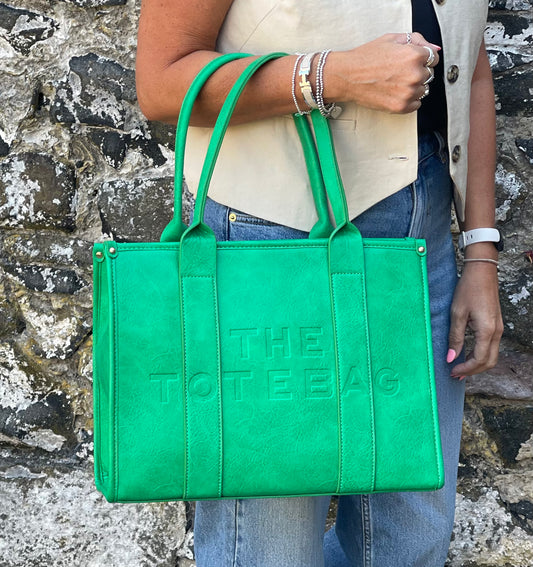 hannah k - Green Large Tote Handbag