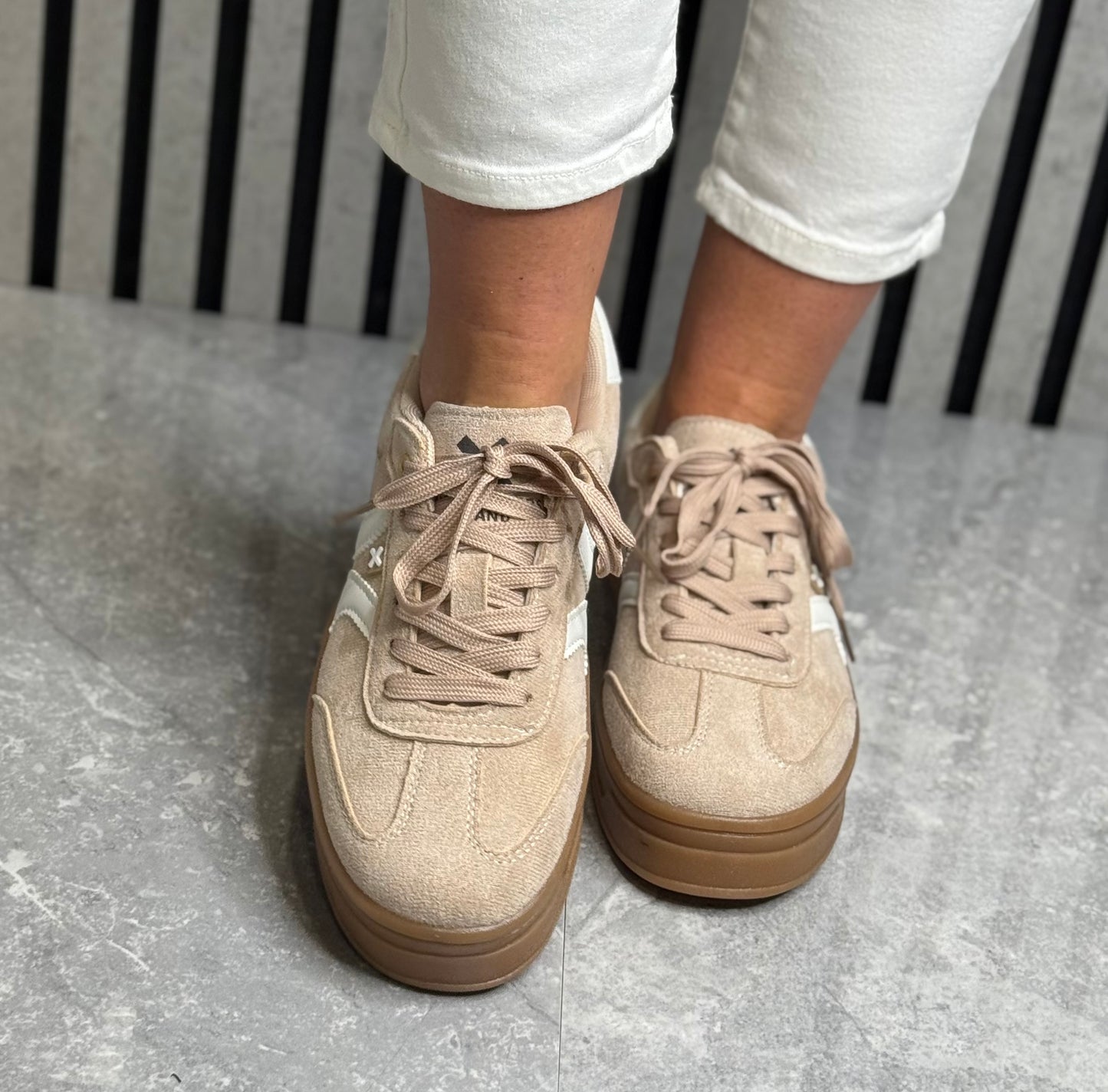 Xti - Beige Gum Sole Platform Trainer (143644)