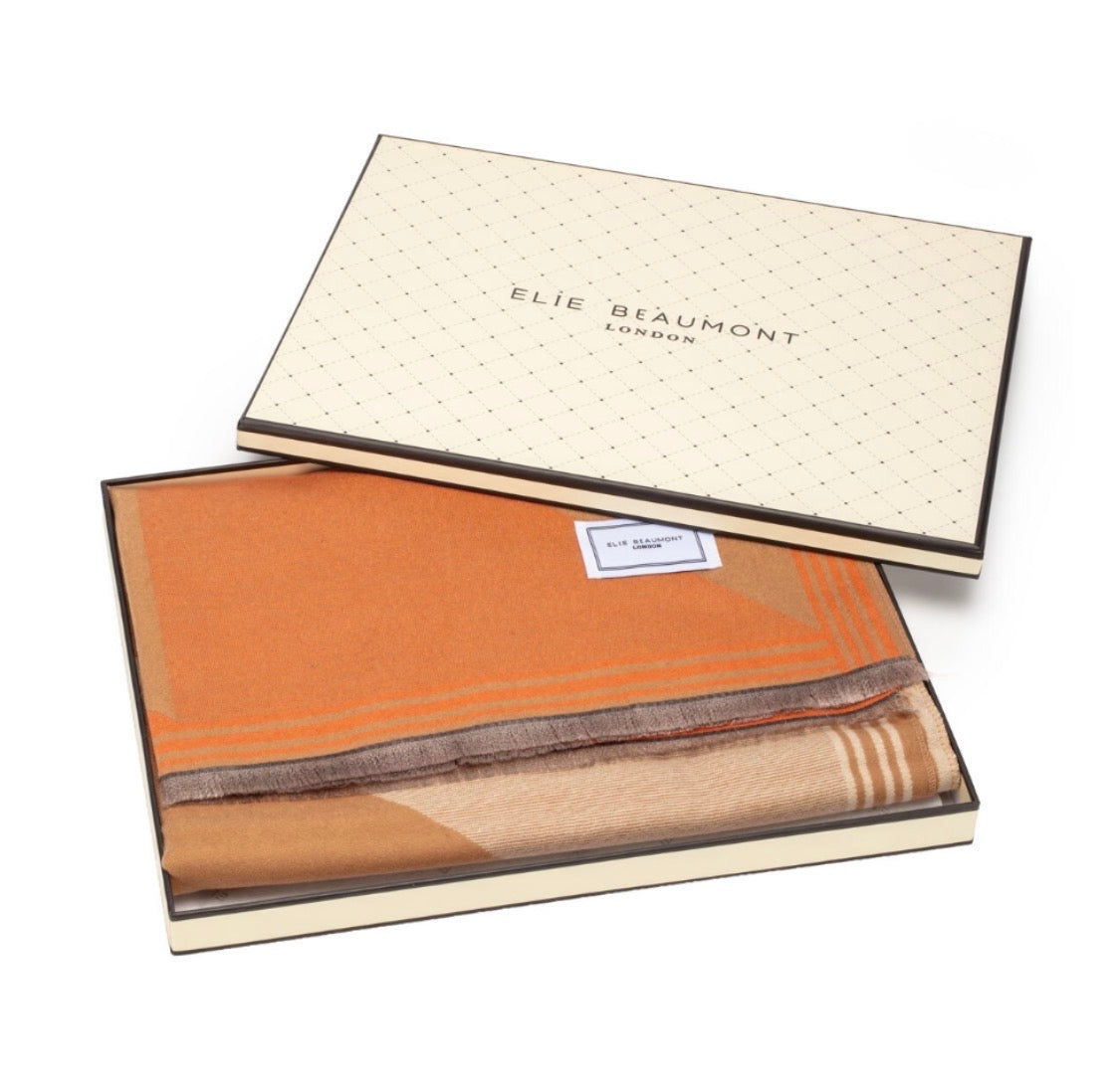 Elie Beaumont - Tan/Orange Geometric (6039)