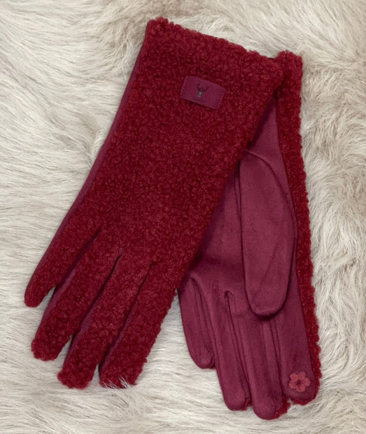 hannah k - Burgundy Teddy Glove.