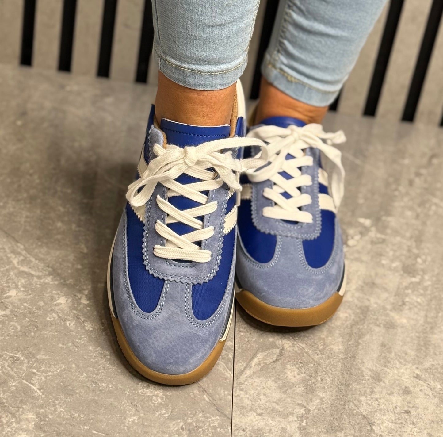 Drilleys- 'Seventy Three' Vinted Farney Stripe Trainer