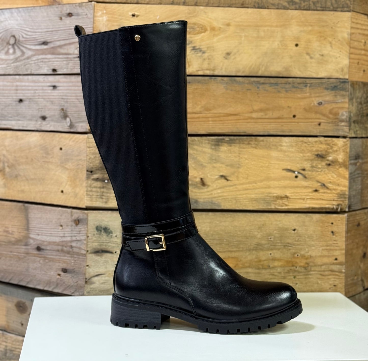 Patrizio Como - 'Catanzara' Black Gusset Long Boot