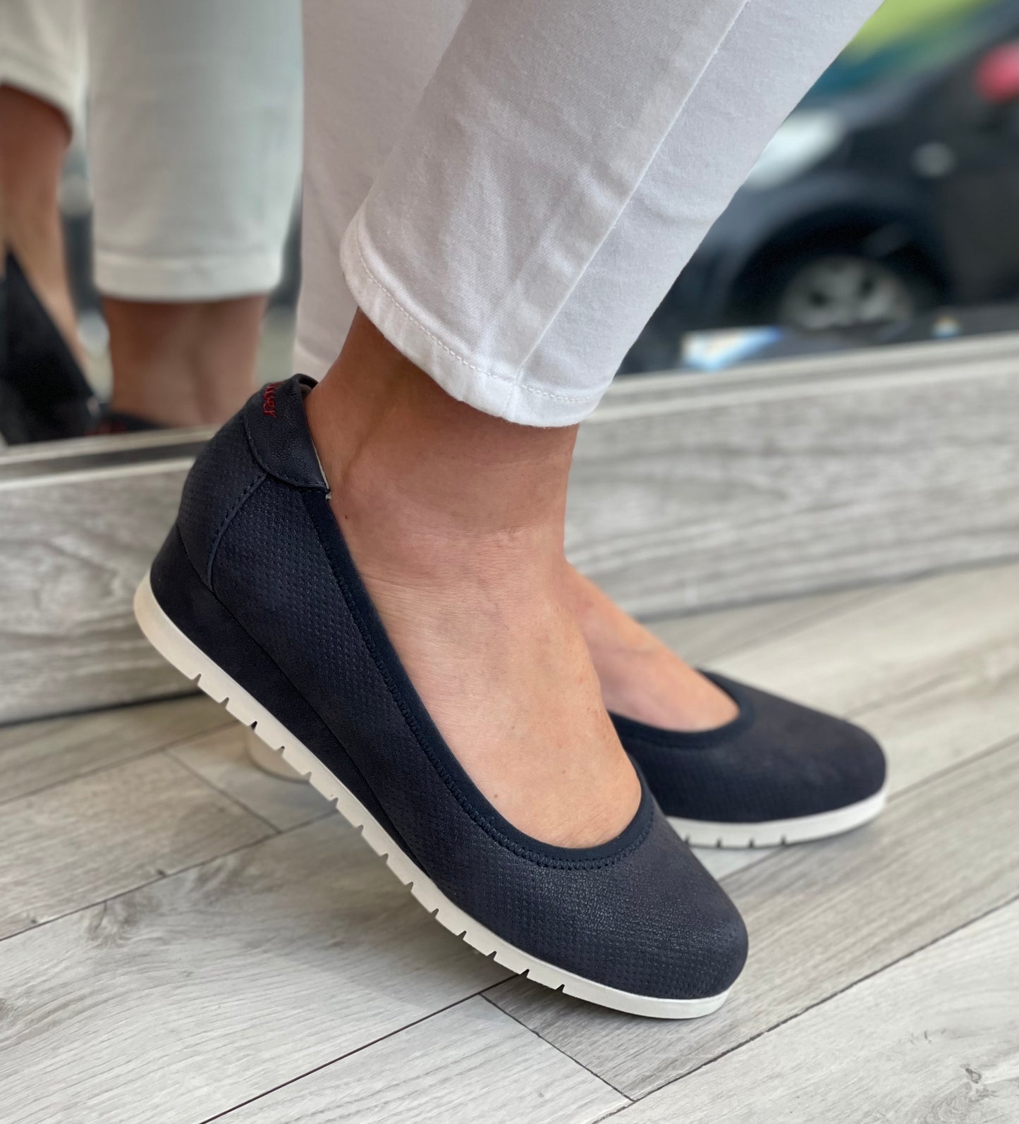 S Oliver - Navy Casual Wedge Shoe