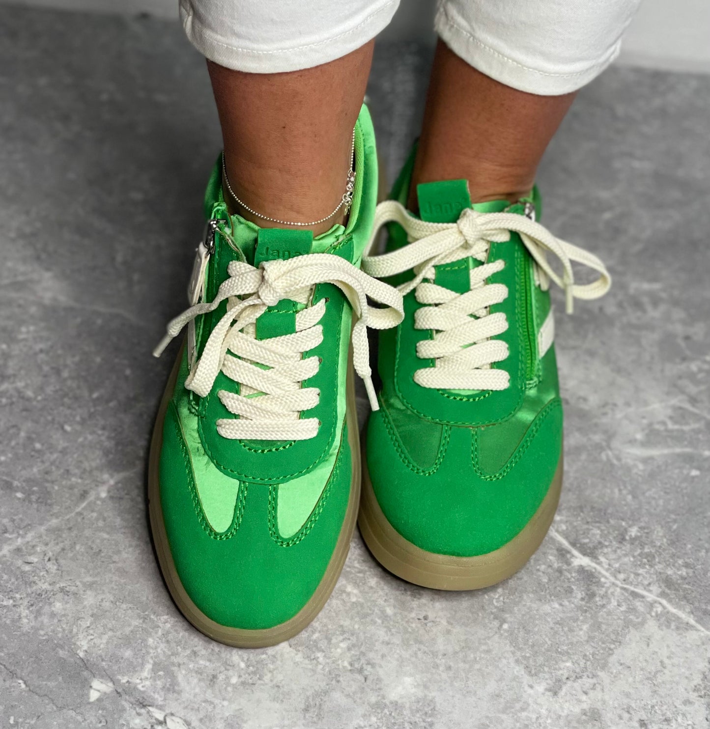 Jana - Green Gum Sole Trainer