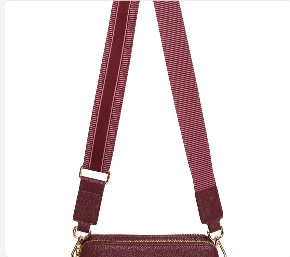 Alice Wheeler - Berry Double Zip Crossbody