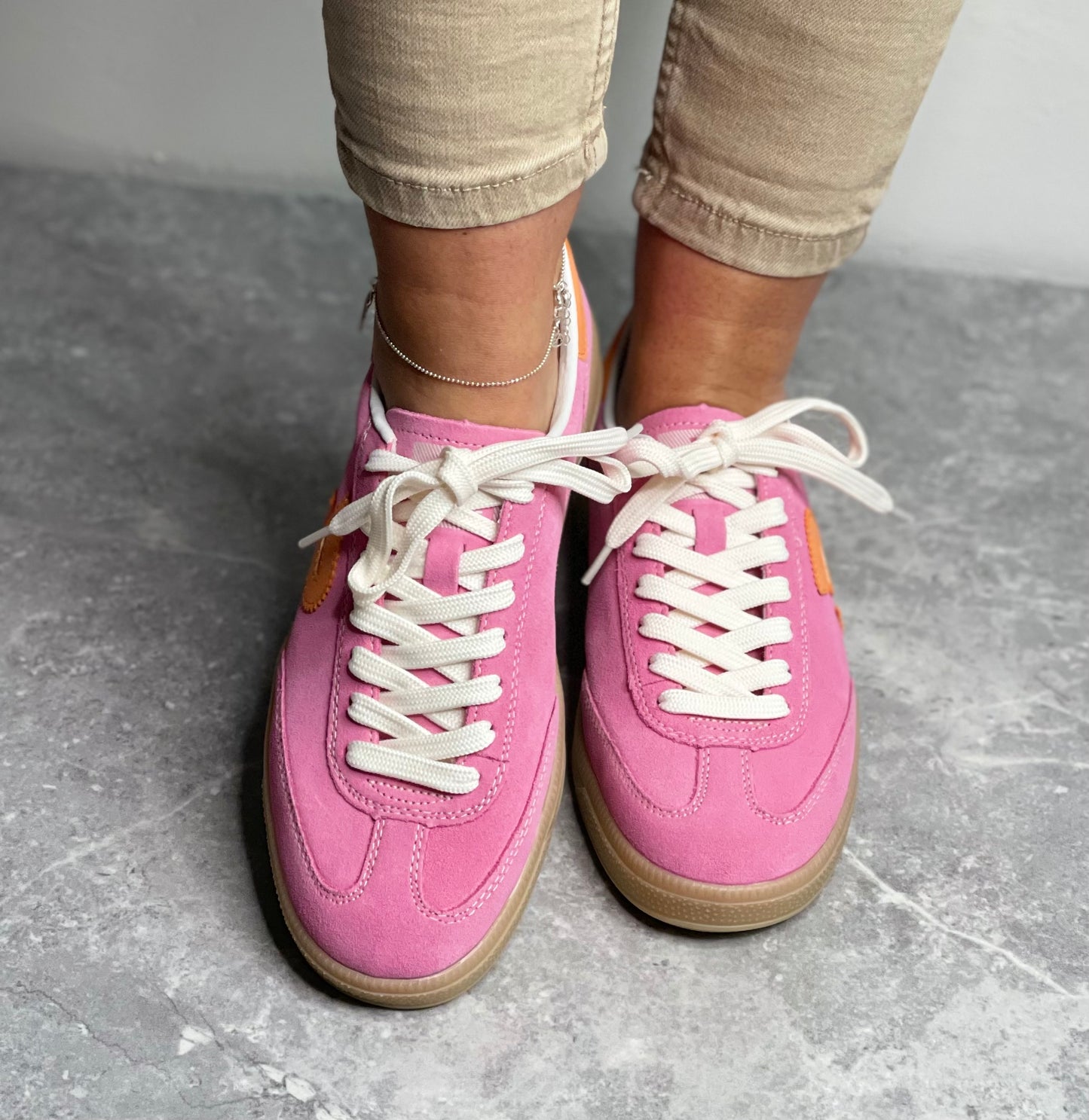 Rieker - Pink Gum Sole Leather Trainer