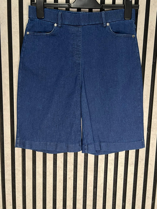 Stretch Denim Turn Up Short