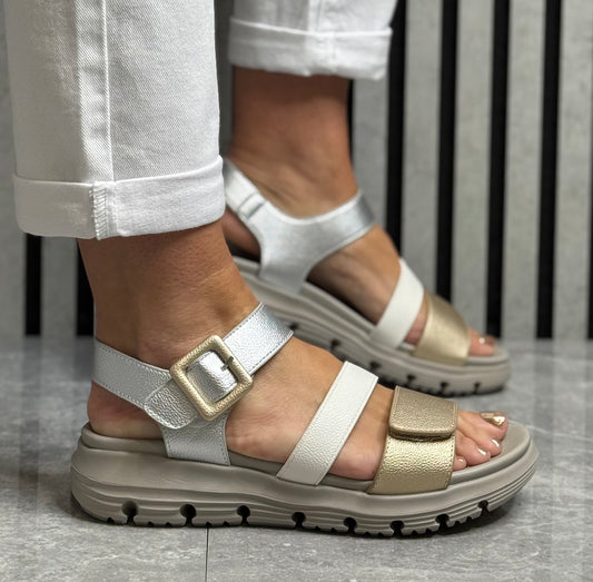 Xti - Silver Combo Sandal (145402)