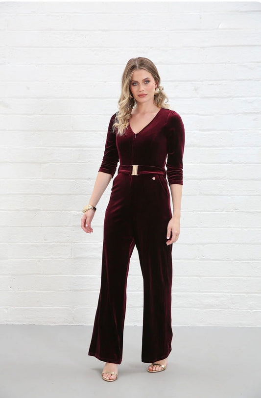 Rant & Rave - Farrah Wine Jumpsuit