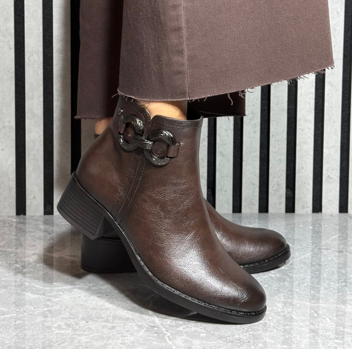 Patrizio Como - 'Imperia' Dark Brown Ankle Boot