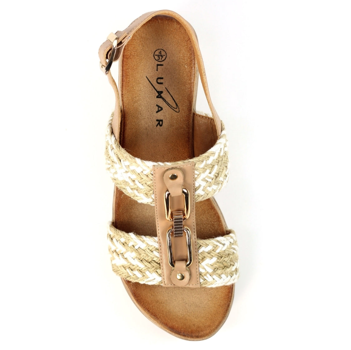 Lunar - 'Jamie' Beige Wedge Sandal