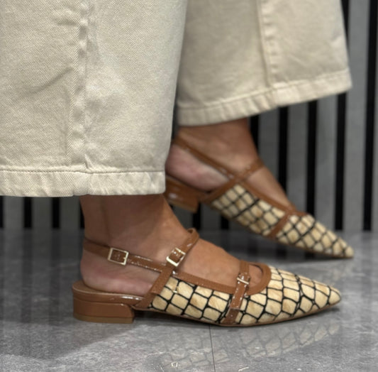 Una Healy - 'Watermelon' Truffle Square Slingback Shoe