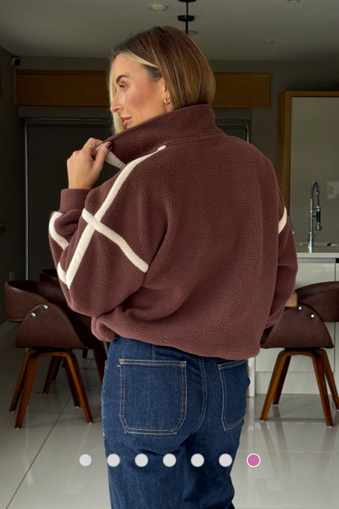 Girl In Mind - Lulu Chocolate 1/4 Zip Feece