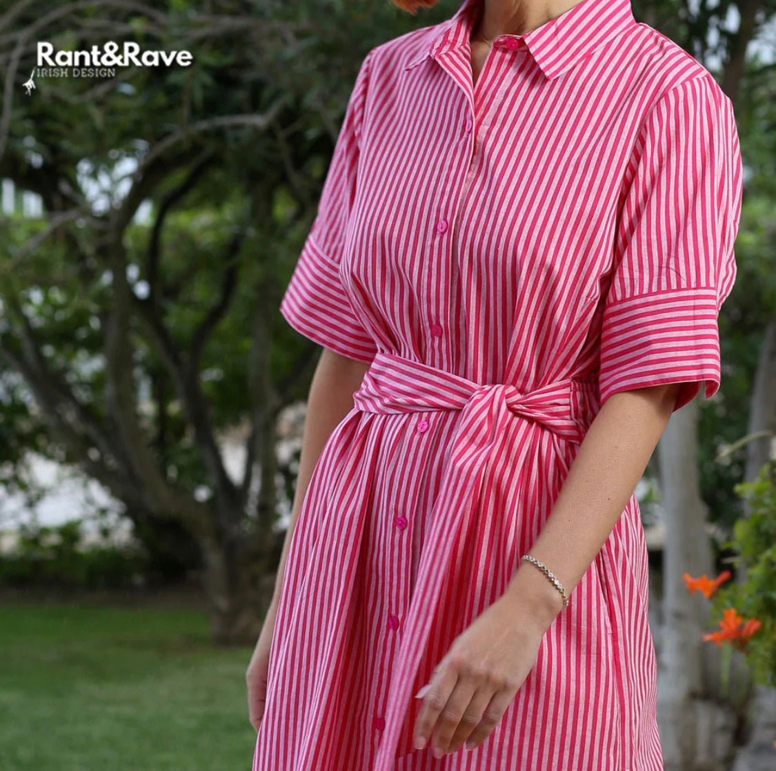 Rant & Rave - ‘Alicia’ Pink Shirt Dress