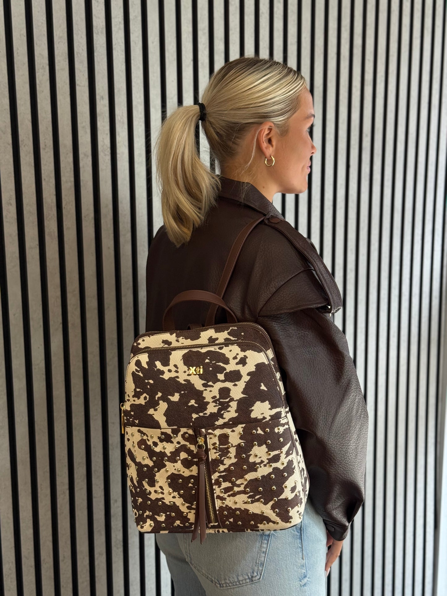 Xti - Cow Print Backpack (184714)