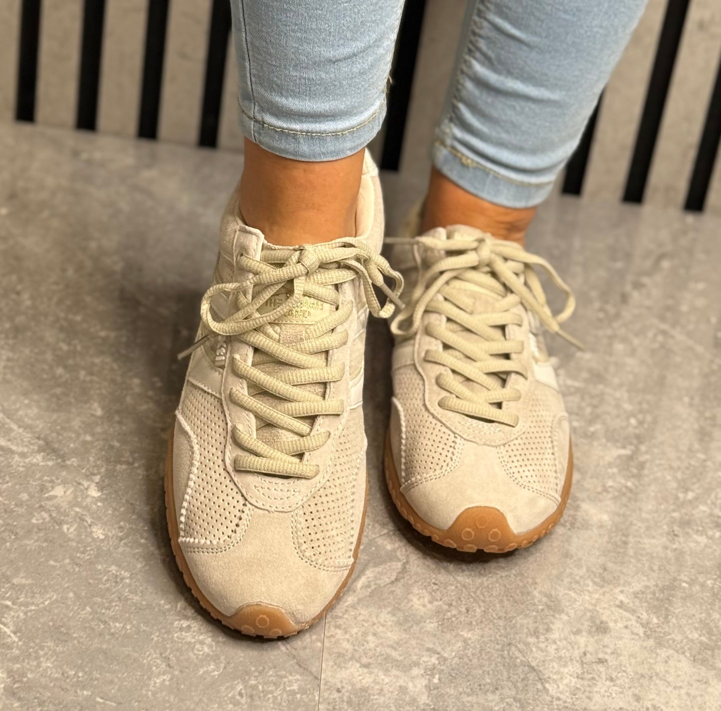 Xti - Beige Side Stripe Trainer (145058)