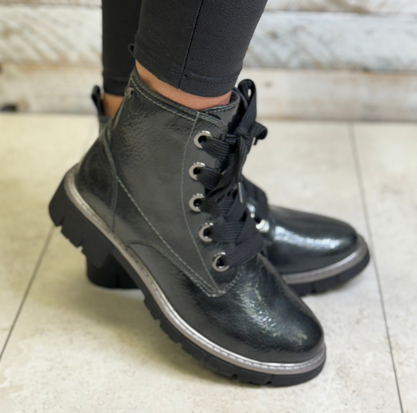 Lotus - 'Jojo' Grey Patent Boot