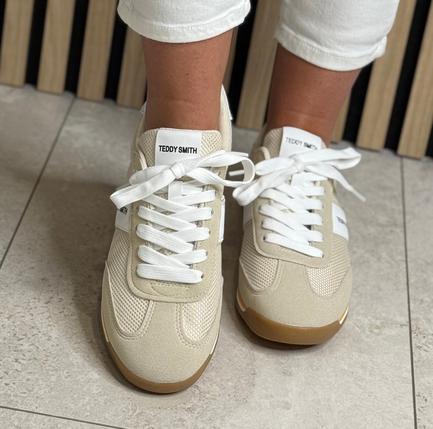 Teddy Smith -  Beige Mix Trainer (120549)