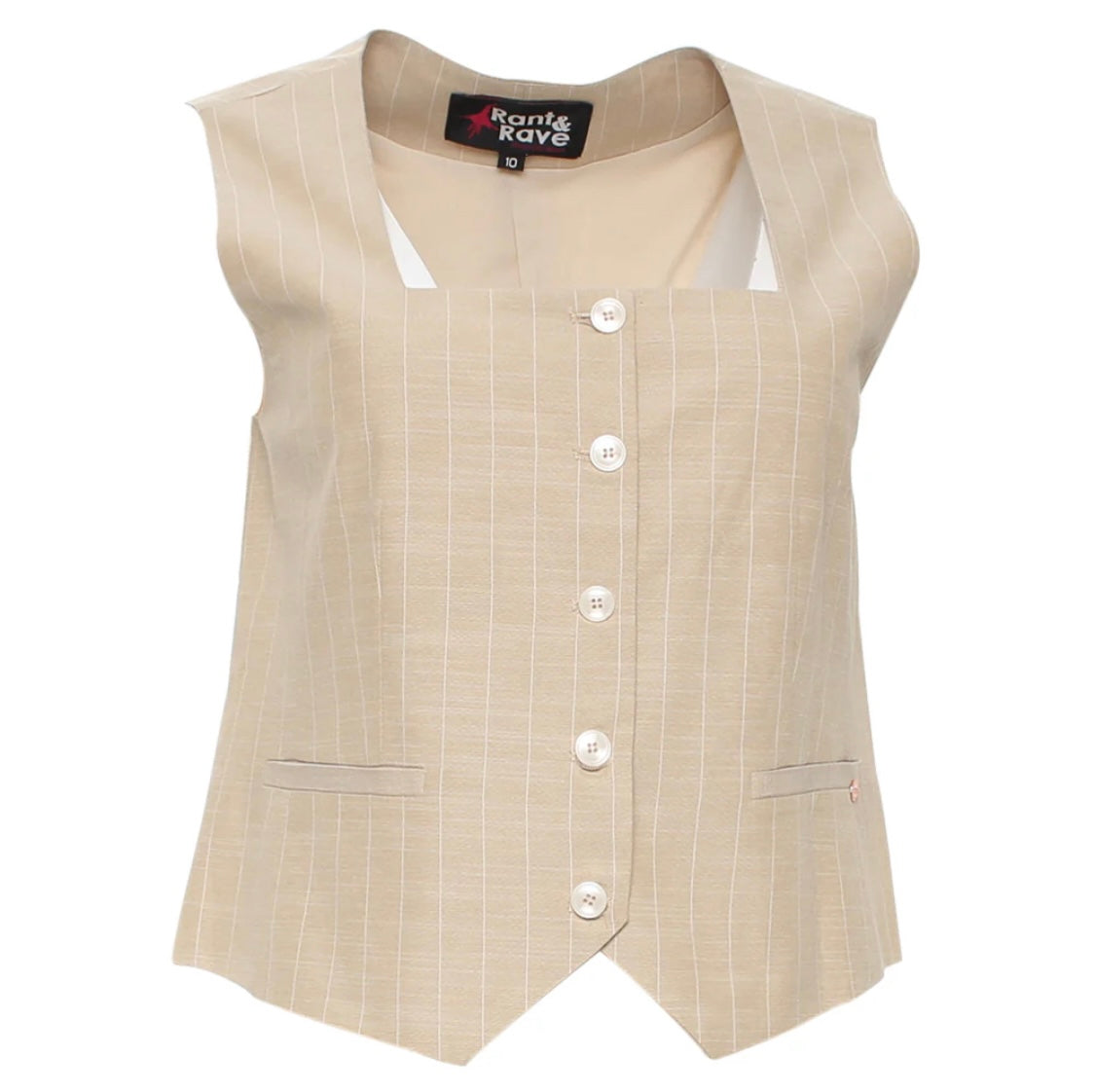 Rant & Rave - ‘Edlyn’ Sand Waistcoat