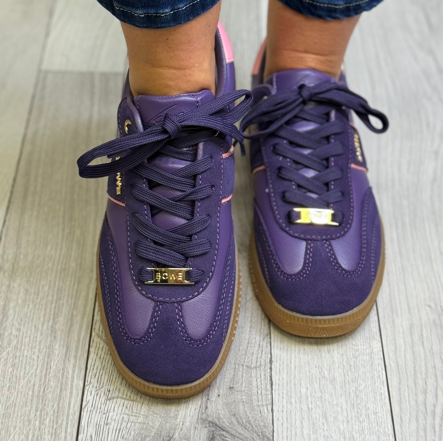 Tommy Bowe For Her - 'Chilliers/Dunke' Wisteria Gum Sole Trainer
