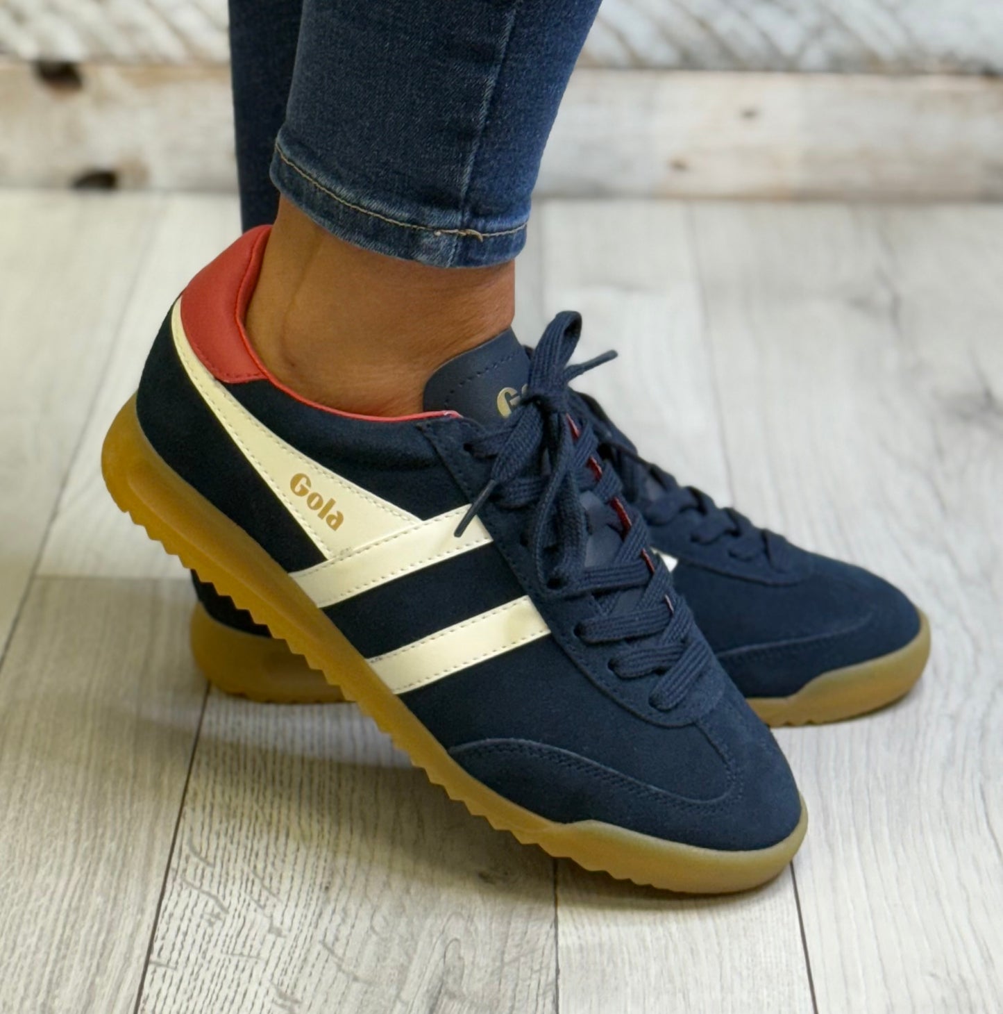 Gola - ‘Torpedo’ Navy/Off White//Coral Trainer