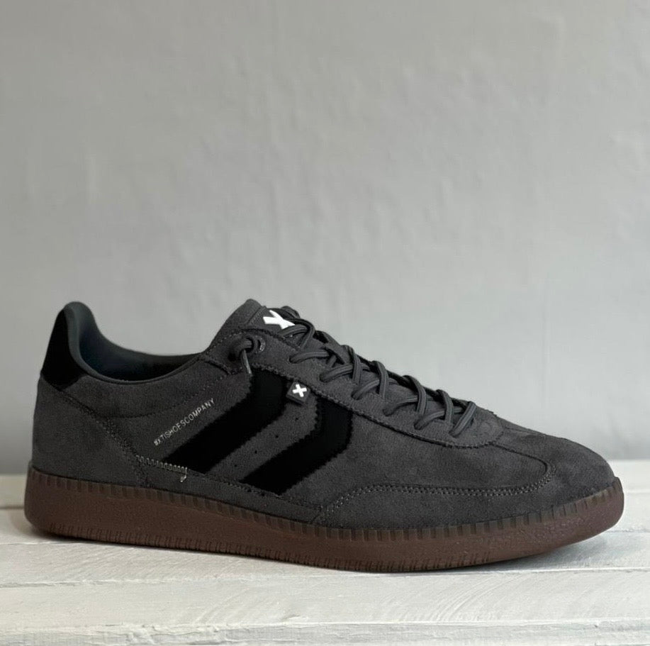 Xti - Mens Grey/Black Combo Gum Sole Trainer