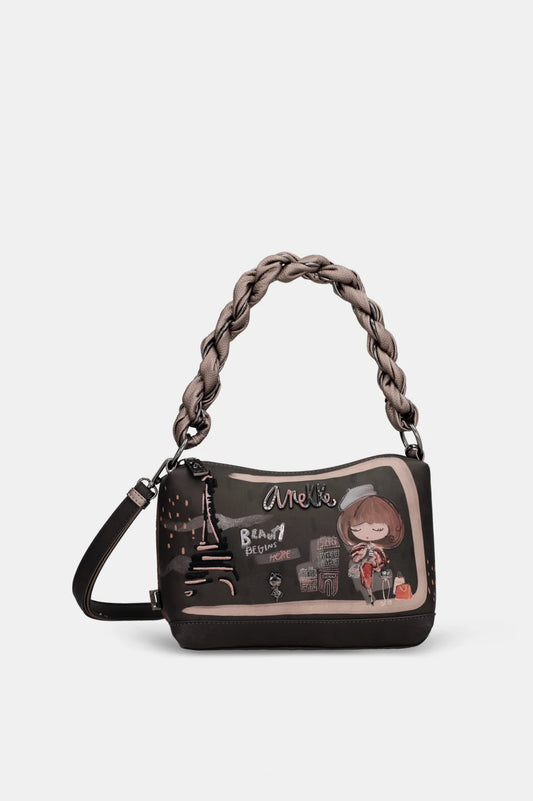 anekke - ‘Mademoiselle’ Short Handle Bag With Shoulder Strap