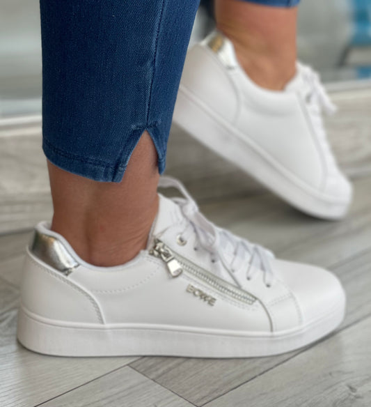 Tommy Bowe For Her - 'Flucher' Coconut Trainer