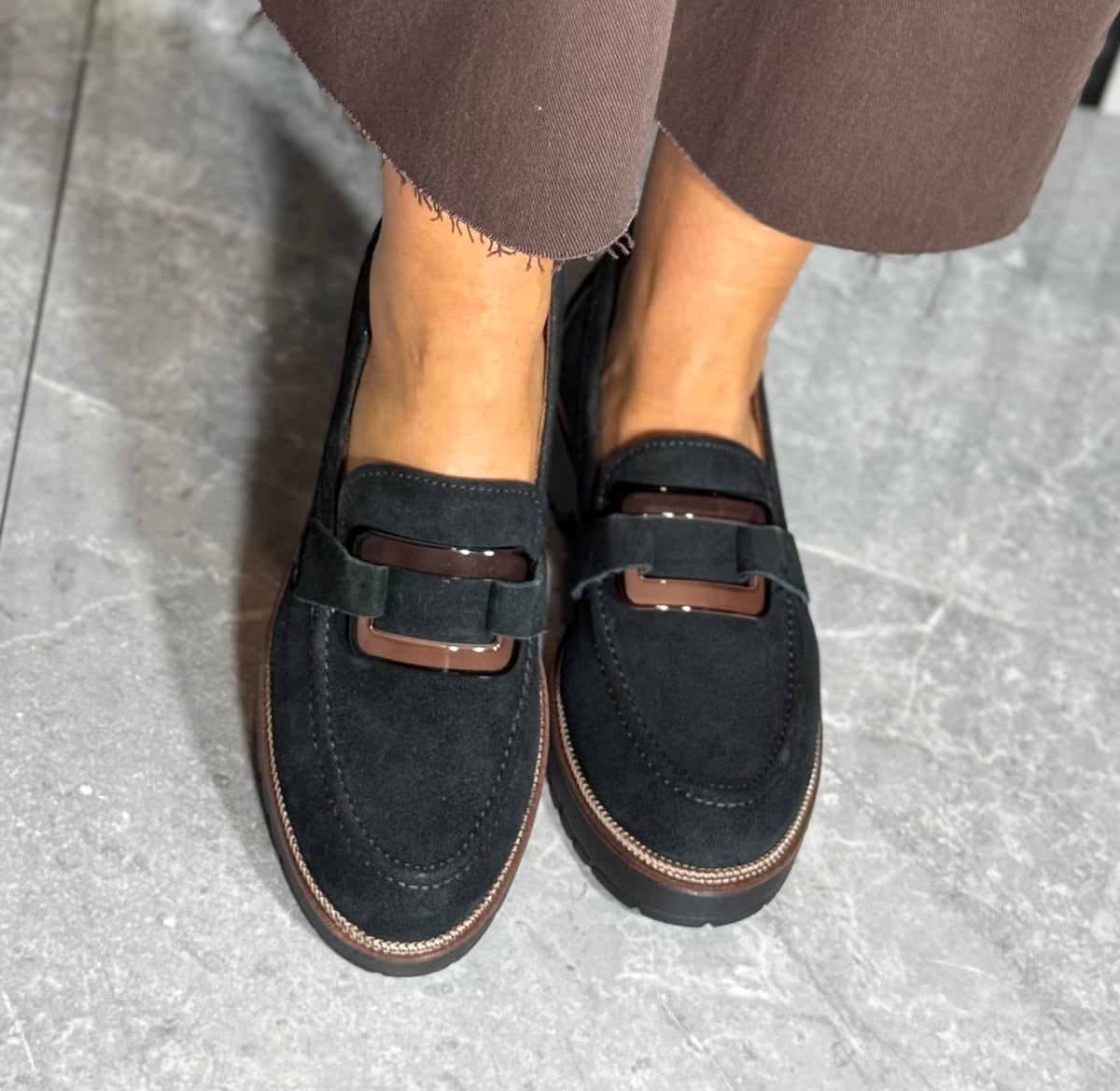 Tamaris - Dark Navy Suede Loafer