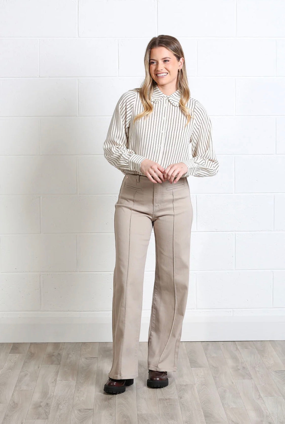 Rant & Rave - Stella Brown/White Shirt