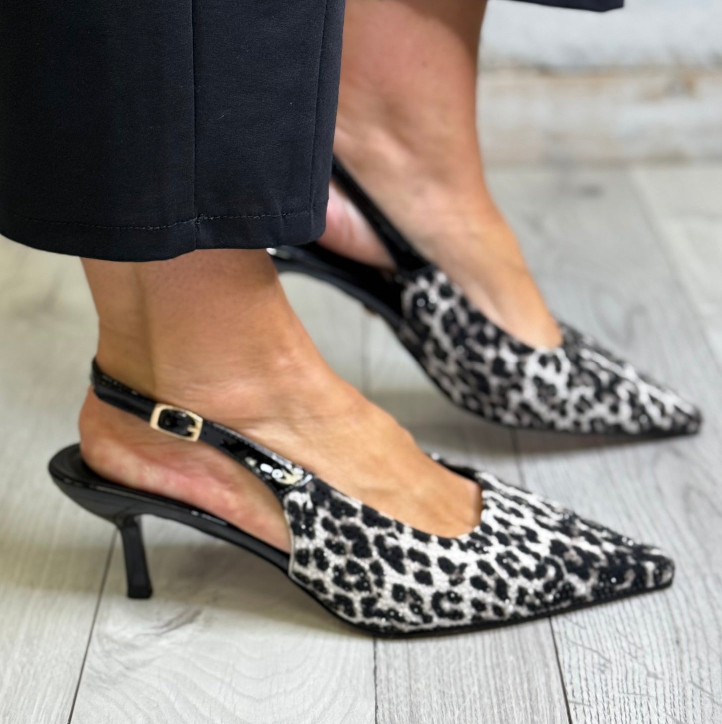 Una Healy - 'Bird Hunter' Cheetaby Spark Kitten Heel