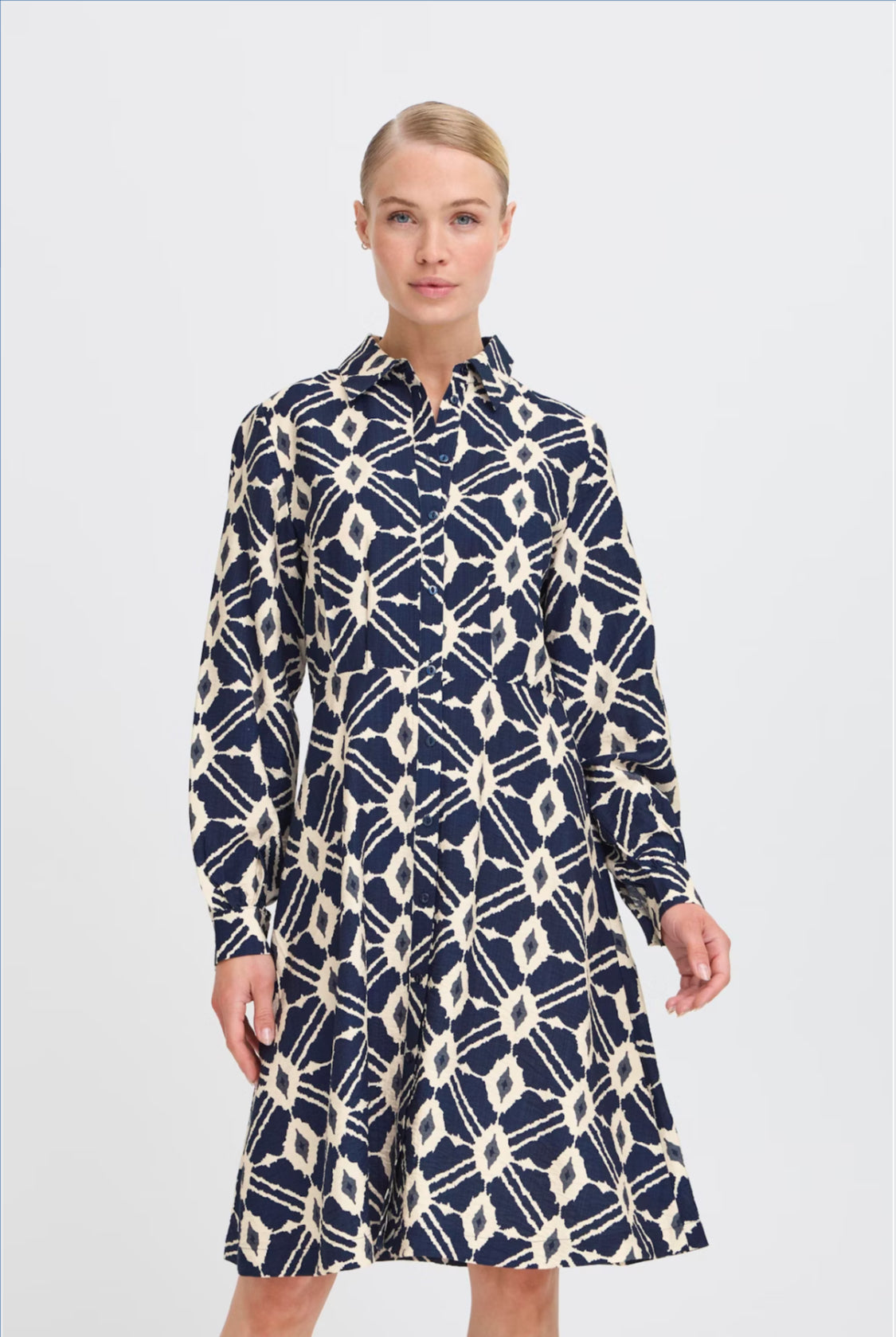 b.young - Navy Print Dress