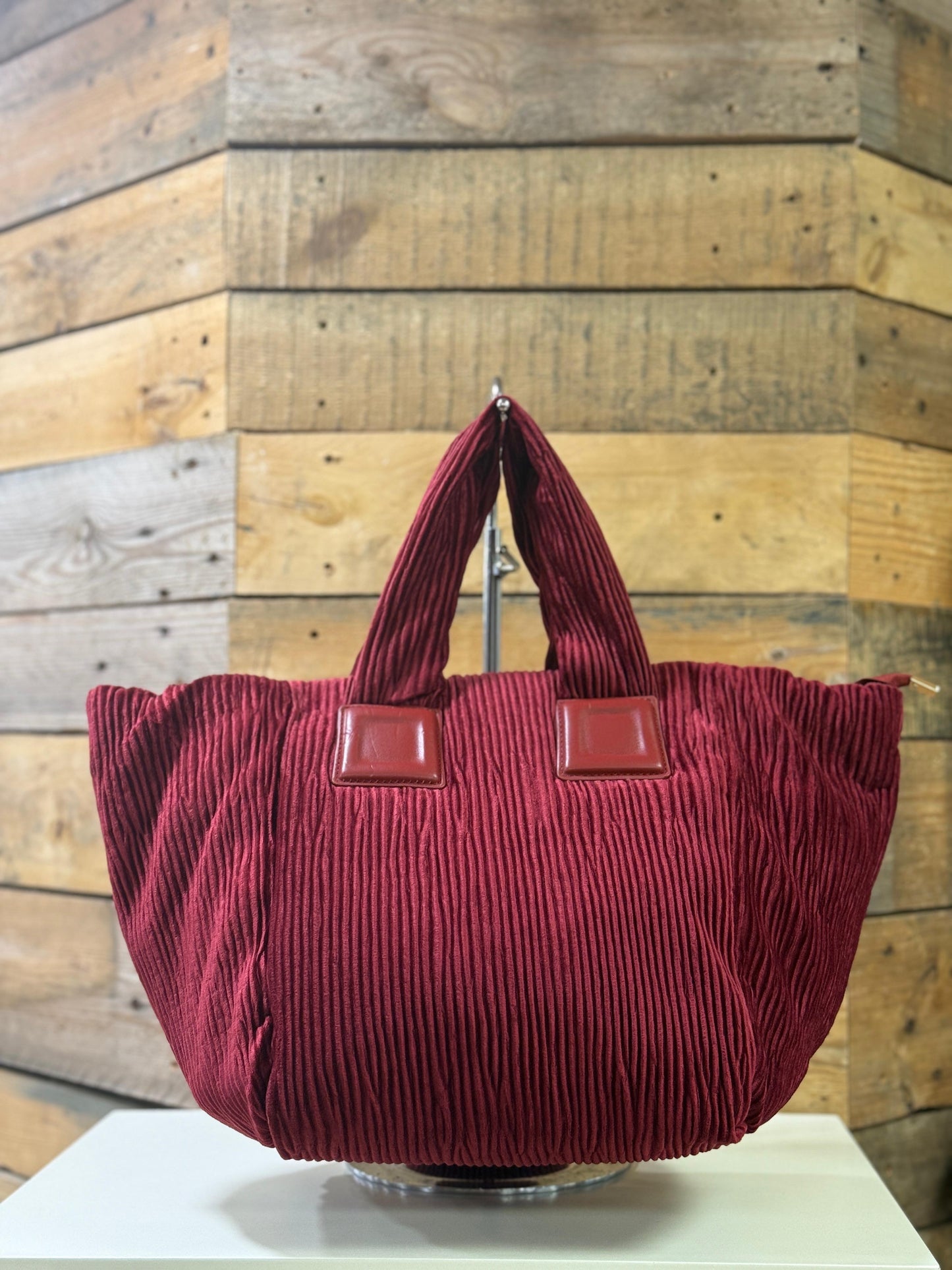 hannah k - 'Brianna' Wine Cord Medium Handbag