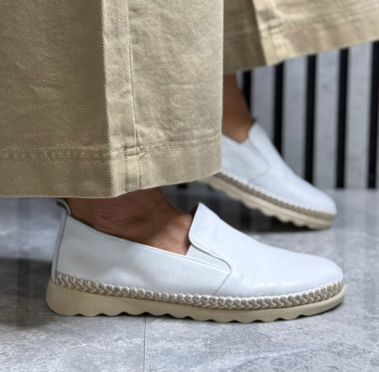 Modella - ‘Fiona' White Leather Shoe